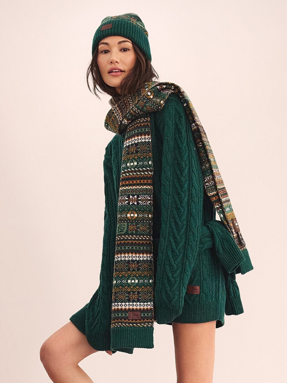 Simons Jacquard Recycled Wool Scarf